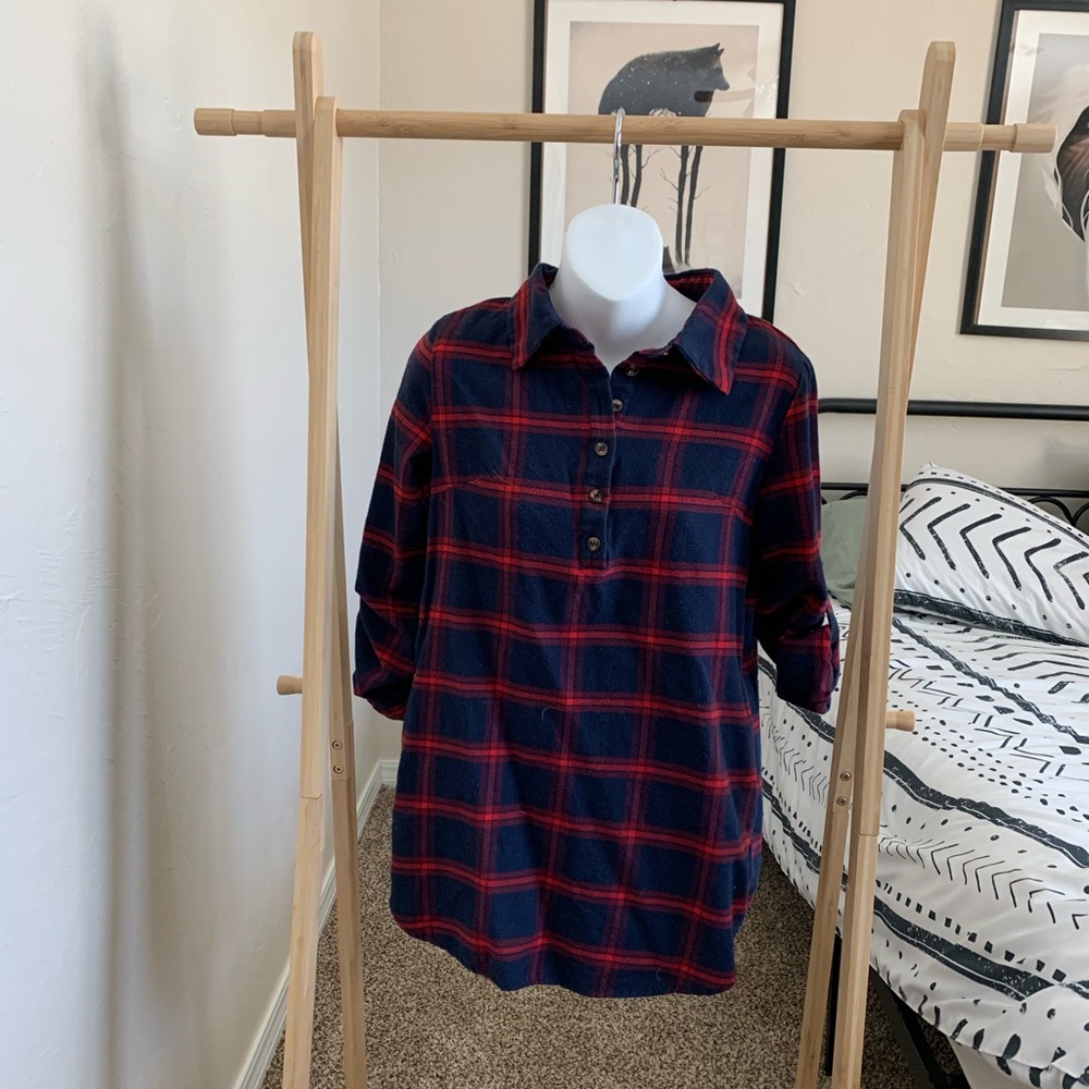🚫SOLD Plaid tunic with pockets